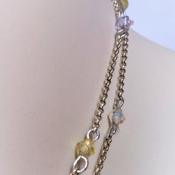 VTG Monet Jewel Toned Crystal Necklace - Picture 7 of 9
